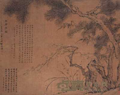 钱维城 丙戌（1766年）作 五君子图 立轴 137×108cm